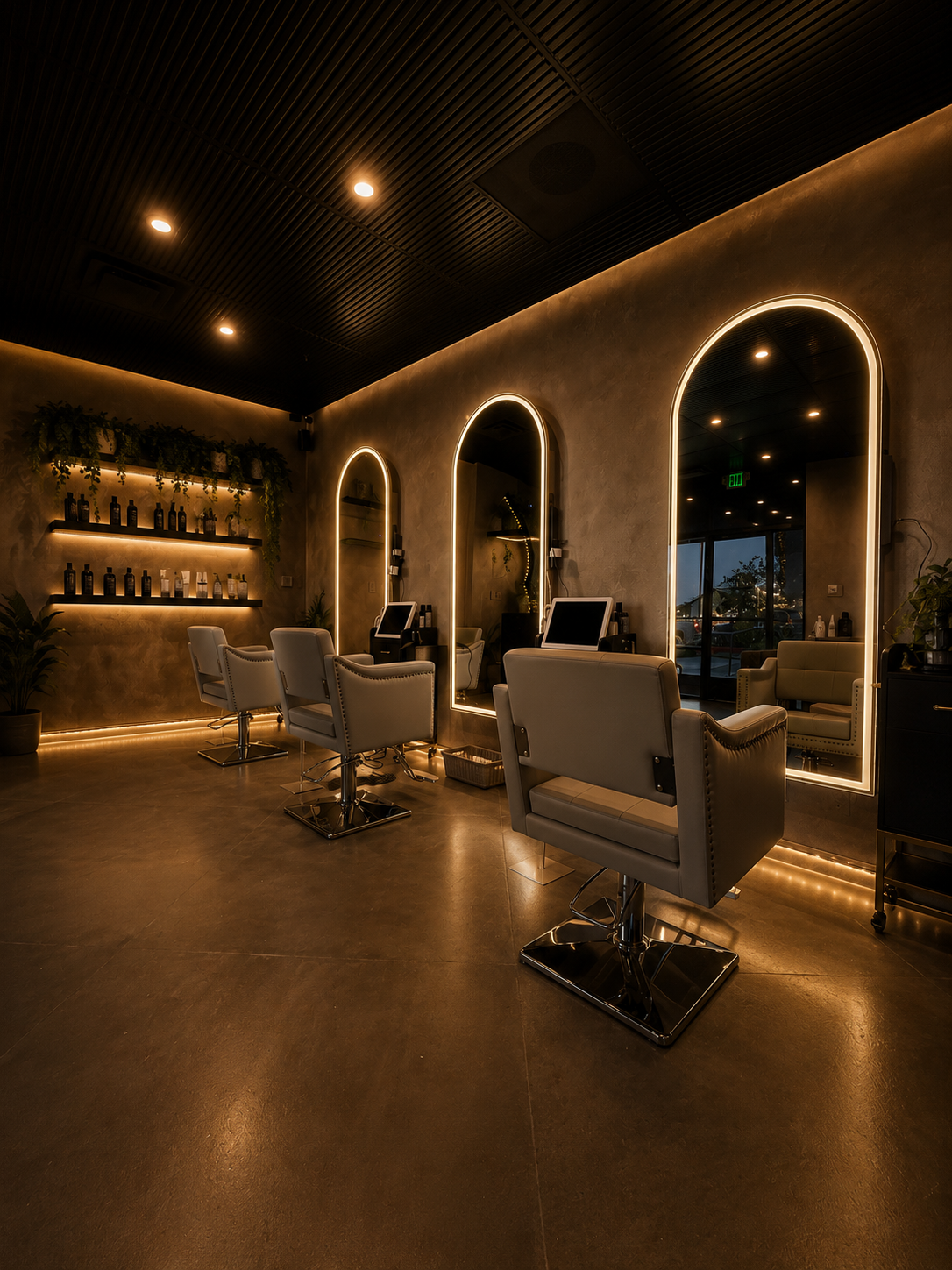 The Beard Ritual men's grooming styling room at The Temple Head Spa Las Vegas